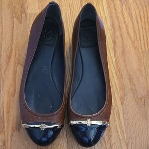 Brown and Black Women's Flats